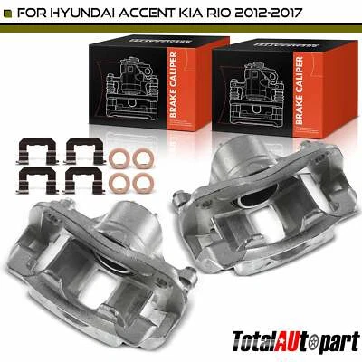 Pinza de freno delantera 2 piezas para Kia Rio Hyundai Accent 12-17 Dodge Attitude 12-14 Foto 1 de 4