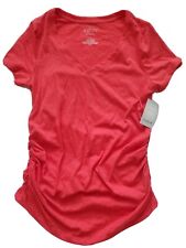 V Neck Maternity T Shirt, Women's Size S, a:glow Pink Ruched (MP) GB