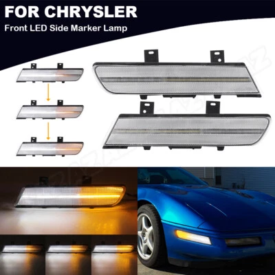For 1991-96 Chevrolet Corvette C4 Dynamic LED Side Marker Turn Signal Light Lamp — 第 1/4 张图片