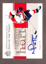 04-05 SP Authentic Scott Sign Of The Times Auto #ST-HO Nahtan Horton