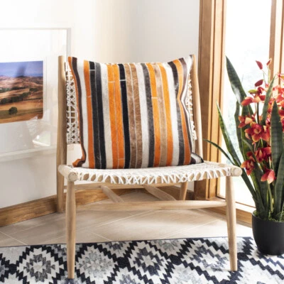 SAFAVIEH Quinn Pillow Set of 2 | Orange / Tan | - Image 1 of 4