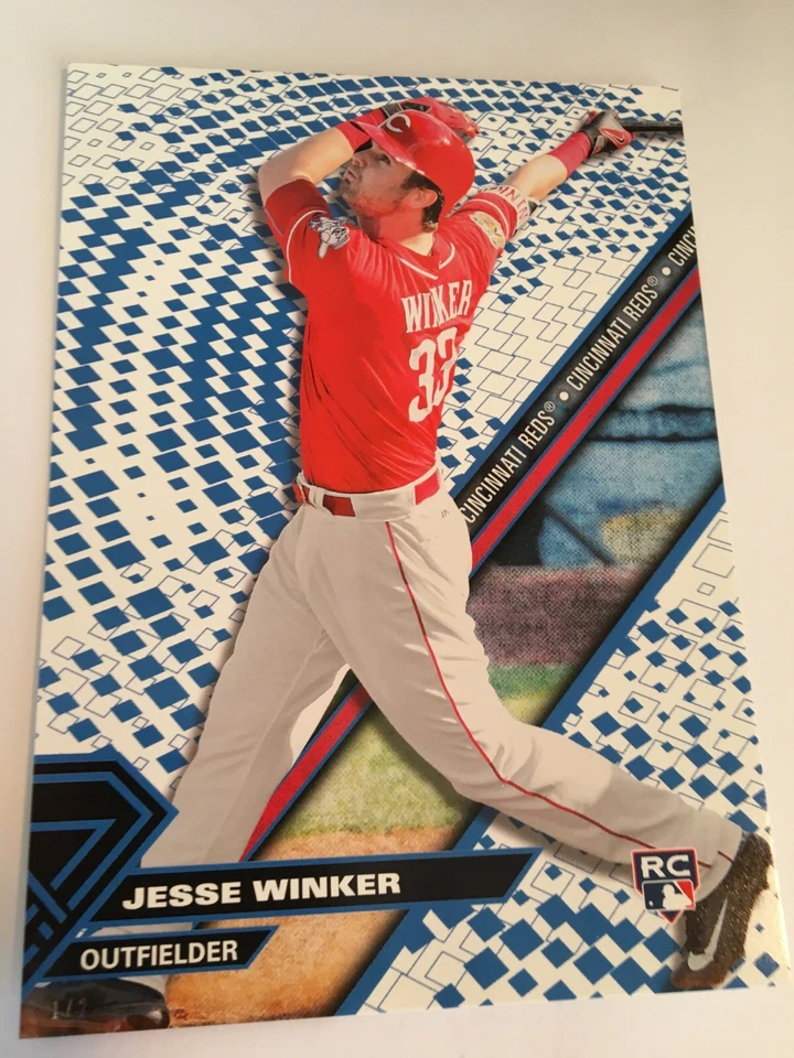2017 Topps High Tek Jumbo 5x7 Jesse Winker Reds RC HTJW Blue #'d 1/2 - Image 1 of 1
