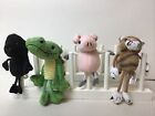 The Puppet Company - Set of 4 Animal Finger Puppets -Sheep, Crocodile, Pig &Cat