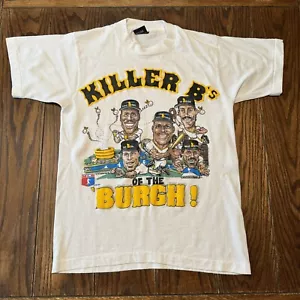 Vtg 80s Pittsburgh Pirates Medium T Shirt Killer Bs Caricature MLB Bonds Bonilla - Picture 1 of 11