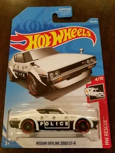 Hot Wheels 2019 Nissan Skyline 2000 GT-R Kenmeri White / Black HW Rescue #4/10 - Picture 1 of 5