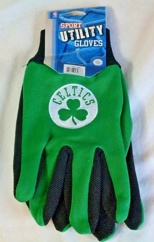 Utility Gloves of NBA Boston Celtics Green w/ Black Palm by FOCO Cover