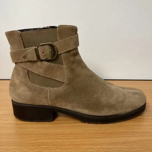Aerosoles Stiefeletten Damen 7,5 M Notizbuch seitlicher Reißverschluss Stiefelette braun Wildleder lässig - Bild 1 von 13
