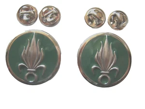 2 INSIGNES DE COL CAVALERIE LEGION ETRANGERE 1° REC ETAT EXCELLENT - Picture 1 of 2