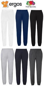 FRUIT OF THE LOOM Pantalone Tuta Felpato Uomo Donna Elastico Caviglie FR640260 - Imagen 1 de 11