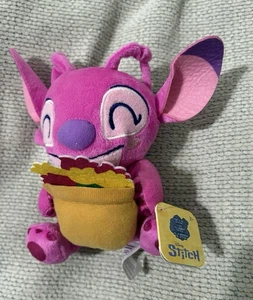 Disney Stitch That's So Stitch Angel With Flowerpot Soft Plush Toy Small 7" - Picture 1 of 5