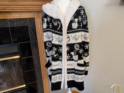 The Nightmare Before Christmas Fair Isle Sherpa Girls Open Cardigan Size 3X - Image 1 of 4