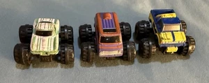 Micro Machines 4x4 Monster Truck x3  Lue Datsun Truck - ‘64 Corvette - Chevy Van - Picture 1 of 6