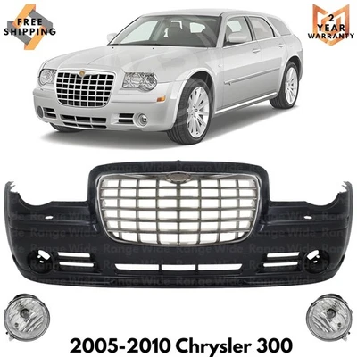 Front Bumper Cover Paintable & Grille Assembly Kit For 2005-2010 Chrysler 300 - Image 1 of 4