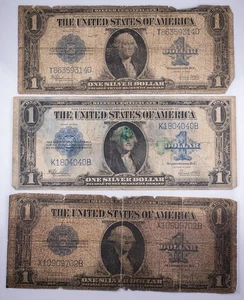 $1 1923 Series Silver Certificate Speelman/White "Horse Blanket" Lot of 3  - Picture 1 of 7