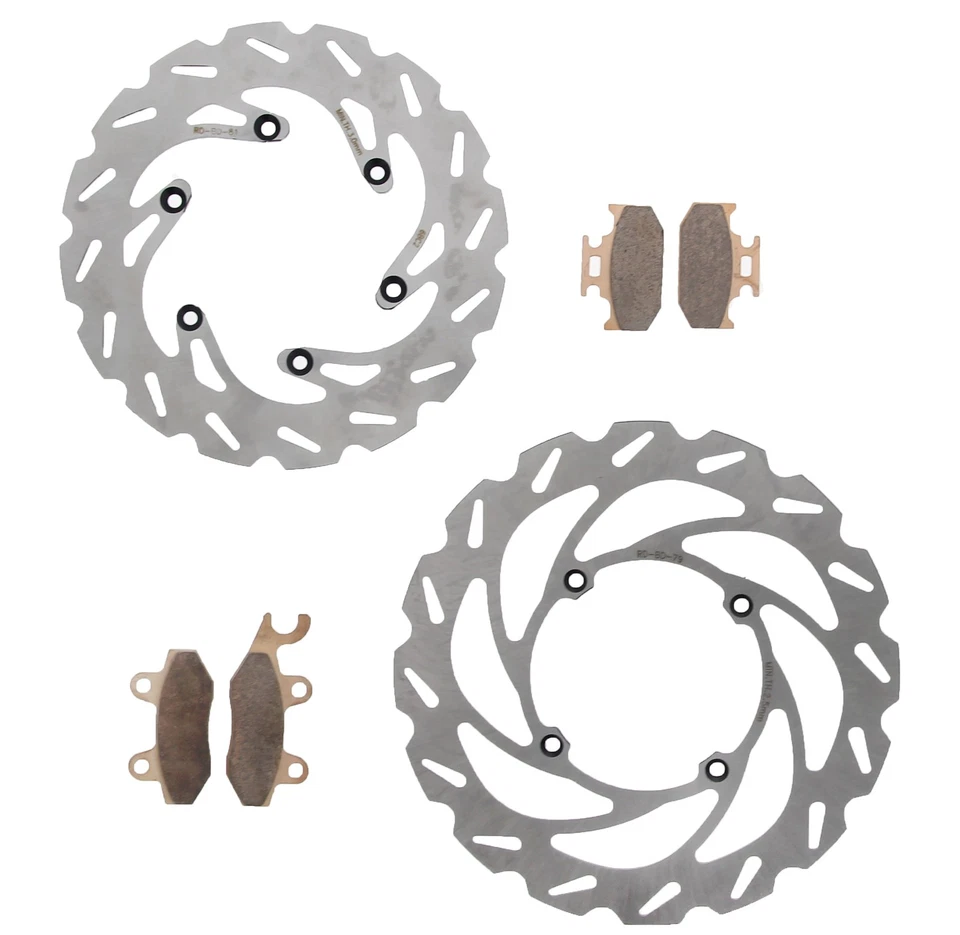 90-93 Kawasaki KX125 KX250 KX500 Front & Rear RipTide Brake Rotors & Brake Pads - Image 1 of 4