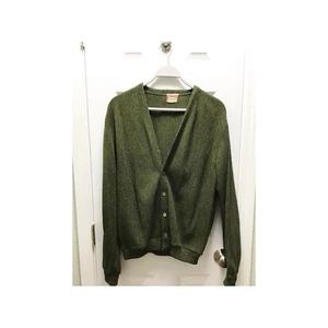 Vintage McGregor Bruce Crampton Cardigan Sweater Size XL Green USA Academic - Picture 1 of 10