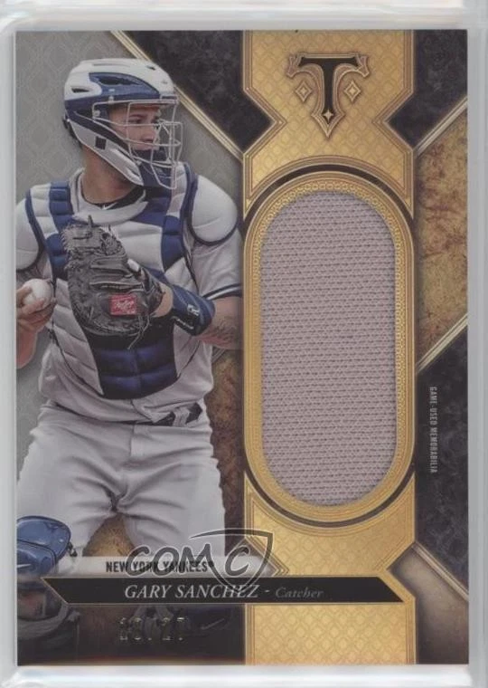 2017 Topps Triple Threads Single Jumbo Relics Silver /27 Gary Sanchez #SJR-GAS - Image 1 of 2