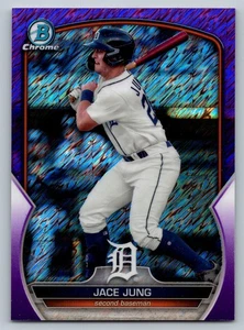 2023 Bowman Chrome #BCP-215 Jace Jung Prospects Purple Shimmer Refractor #/250 - Bild 1 von 2