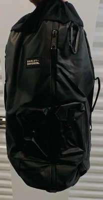 Bolso/mochila de lona híbrida con cordón resistente al agua Harley-Davidson - negro nuevo con etiquetas Foto 1 de 4