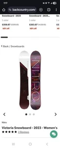 NitroVictoria Snowboard - 2023 - Women's 146cm - Picture 1 of 5
