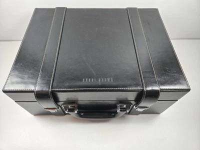 Estuche de Maquillaje Bobbi Marrón Baúl Negro Imitación Cuero Estuche Solo Sin Bandeja de Maquillaje Foto 1 de 4