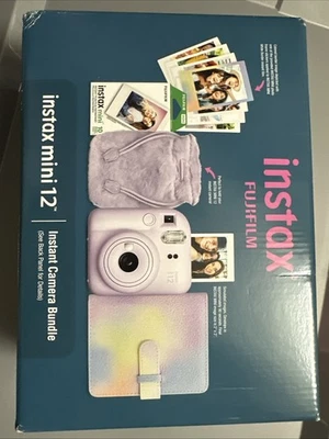 Brand New Fujifilm INSTAX Mini 12 Lilac Purple Camera Bundle - Image 1 of 4