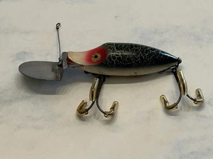 RARE Heddon Go Deeper River Runt Spook D9110 GCB Green Crackleback With GCB Eyes - Picture 1 of 13
