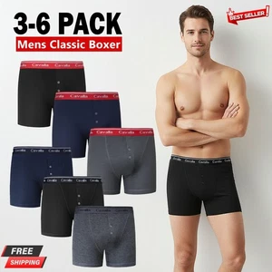 3er-6er Pack Herren Classic Boxer Classic Baumwolle Comfort Fit Unterwäsche Pants Shorts - Bild 1 von 10