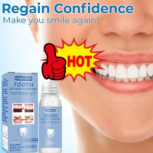 Permanent Teeth Tooth Repair Strong -Dental Cement-Cavity Filling Kit Fake Teeth - Picture 1 of 12