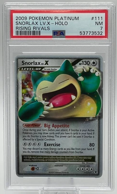 2009 POKEMON PLATINUM RISING RIVALS #111 SNORLAX LV.X HOLO PSA 7 NM - Image 1 of 2