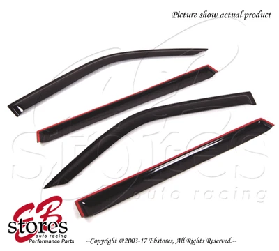 Black Tinted Out-Channel Vent Visor 4pcs For 1996-2007 Mitsubishi Montero Sport - Image 1 of 3