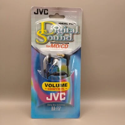 Vintage JVC HA F5D Wired Stereo Mini Headphones Earbuds For MD/CD Brand New - Image 1 of 4