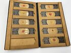 9 Antique cased MICROSCOPE slide set, Prof. Dr. Fr. Sigmond, REPRODUCTIVE ORGANS