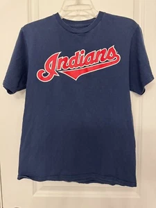 MLB Majestic Cleveland Indians T Shirt Youth Size Large - Picture 1 of 4