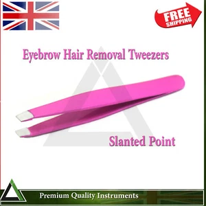 Pinzas de depilación de cejas color rosa piel cara pellizcos de pelo falso - Imagen 1 de 3