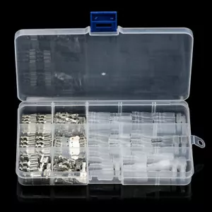 270X Assortment Terminals Kit Electrical Wire Crimp Connectors Male Female Spade - Picture 1 of 10