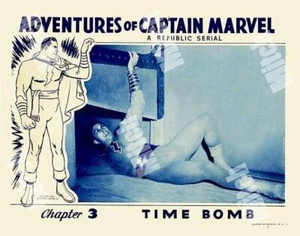 ADVENTURES OF CAPTAIN MARVEL 1941 SERIAL CHAPTER 3 TIME BOMB 11 X 14 LOBBY CARD - Picture 1 of 1