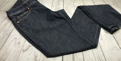 Pantalones de mezclilla GUESS Premium para mujer talla 27 elásticos dobladillo deshilachado lavado oscuro Foto 1 de 4