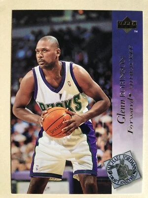 1995-96 Upper Deck Glenn Robinson - Michael Jordan Draft Analysis + 5 More UD. - Image 1 of 4