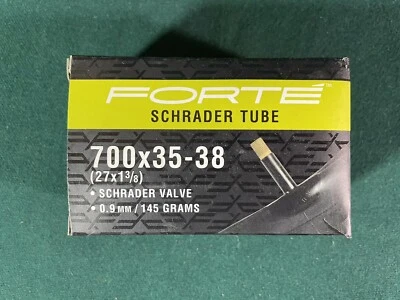 NIB Forte 700x35-38 Road Tube (27x13/8") Schraeder Valve Durable Butyl Rubber - Image 1 of 4