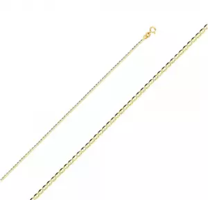 "Collana Piatta Mariner Guci Catena Oro Giallo 14K Uomo Donna 1,5mm-7,7mm, 16""-24" - Foto 1 di 8