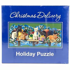 1000 Piece Jigsaw Puzzle Christmas Delivery Holiday Cats in Mailboxes Current - Picture 1 of 6