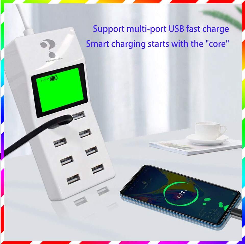 Smart Security Multi-port 8USB Total output 5V/8A Travel charging power adapter - Image 1 of 4