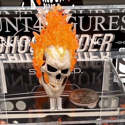 Figura de acción Hot Toys TMS005 Ghost Rider Agent Shield 1/6 cabeza llameante esculpida Foto 1 de 4