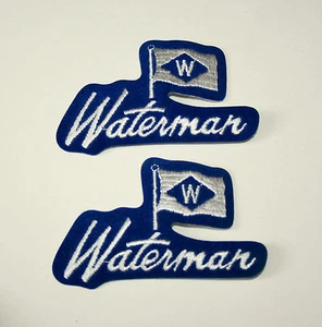 3 Vintage Waterman Lines Schiff Schiff Schiff Firma Stoff Patch Neu NOS 1970er - Bild 1 von 1