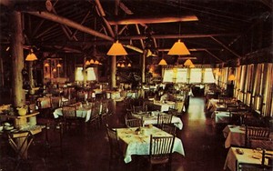 Postcard Dining Room Grand Lake Lodge Rocky Mountain National Park Colorado VTG