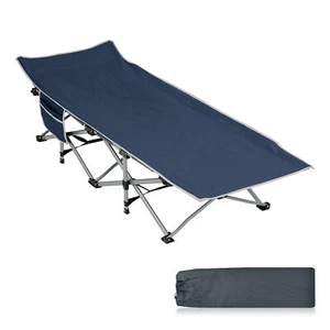 Feldbett Campingbett Gästebett Klappbett Stahl XXL Liege Campingliege Tasche - Bild 1 von 11
