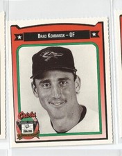 1991 Crown Coca Cola Baltimore Orioles Regional Card Brad Komminsk 1990