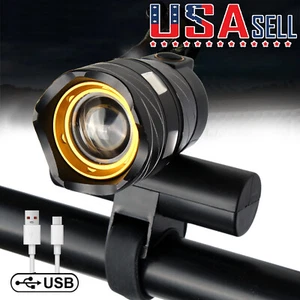 Rechargeable LED MTB Bicycle Light Racing Bike Front Headlight Handlebar Mount - Bild 1 von 12