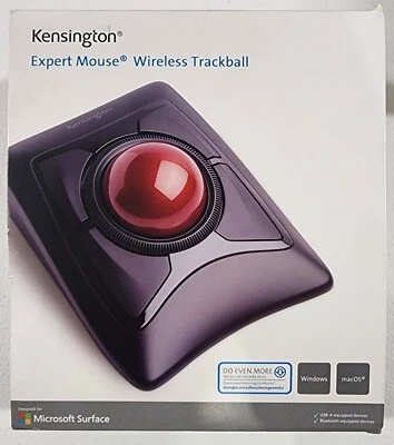 Kensington Expert Mouse Wireless Trackball Scroll Ring PC MAC Wrist Rest 72359 - Image 1 of 4